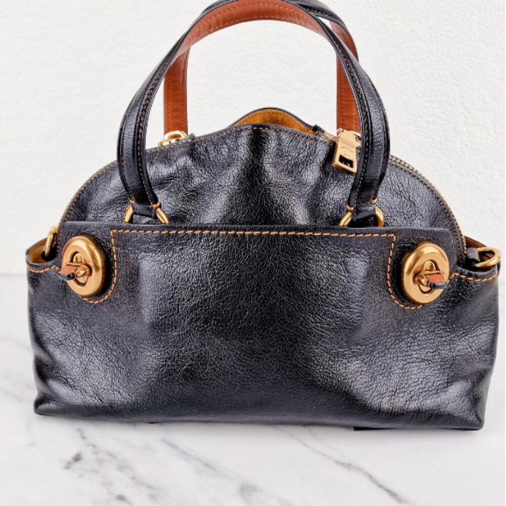 Coach 1941 Outlaw Satchel - Genuine Polished Grain Leather - Black - Picture 3 of 11
